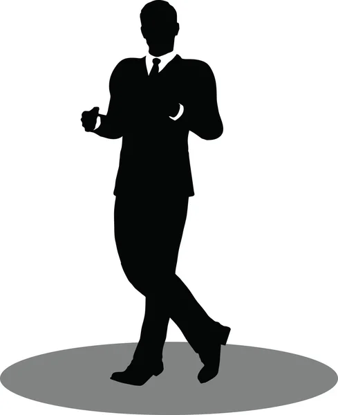 Business people standing silhouette — Stock Vector