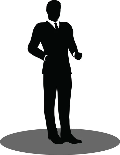 Business people standing silhouette — Stock Vector