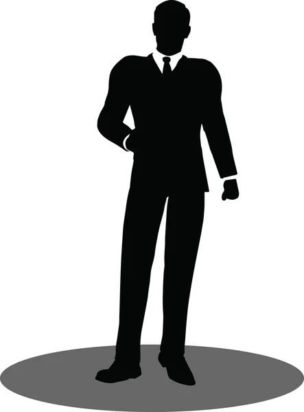 Business people standing silhouette — Stock Vector