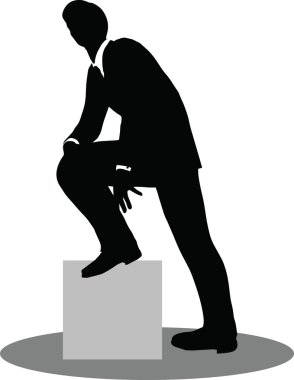 ayakta siluet toplantı iş adamları