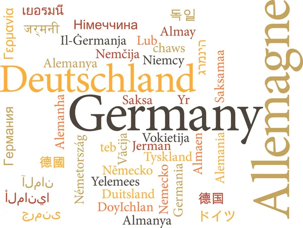 Germany in word clouds — Stock Vector