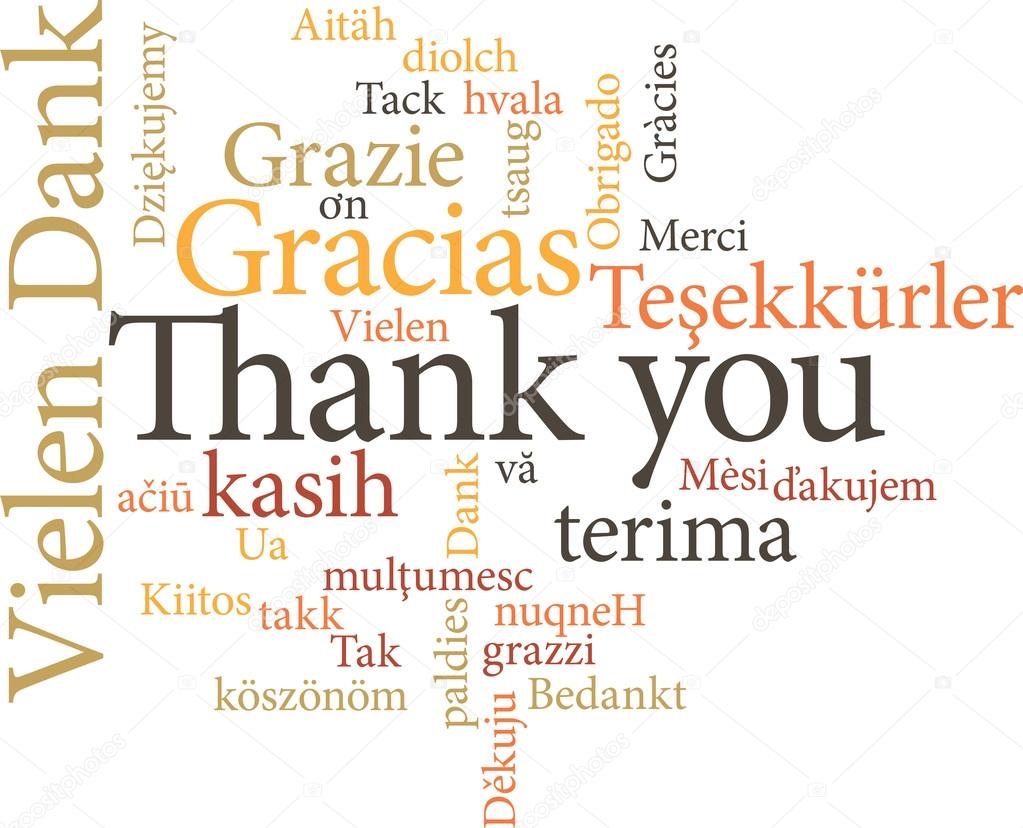 thank you in word clouds