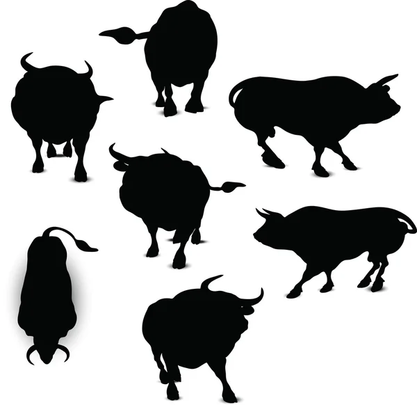 Bull Silhouette — Stock Vector