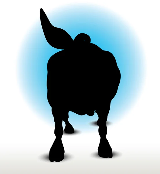 Silueta de toro — Vector de stock