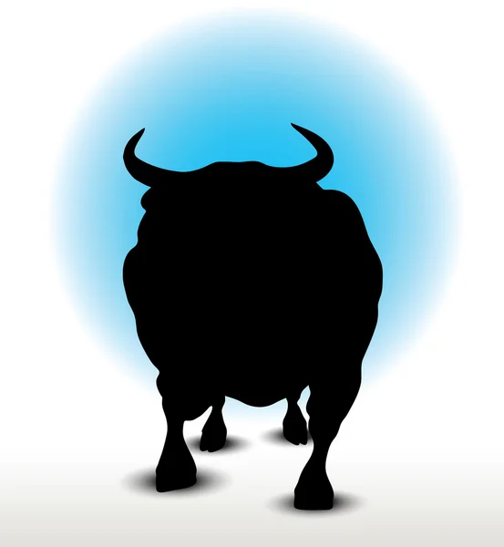 Stier silhouet — Stockvector