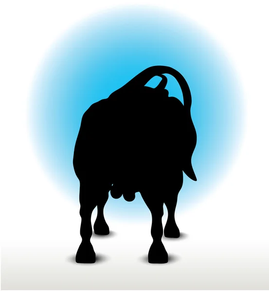 Silhouette taureau — Image vectorielle