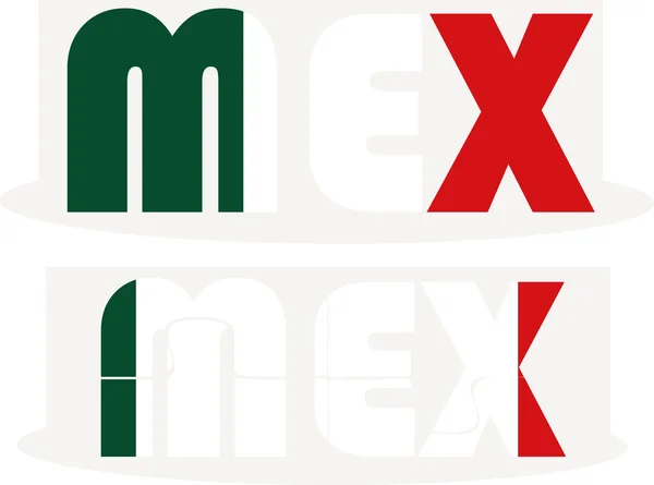 Mexico vlag in puzzel — Stockvector