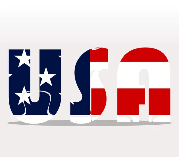 USA Flagge in Puzzle — Stockvektor