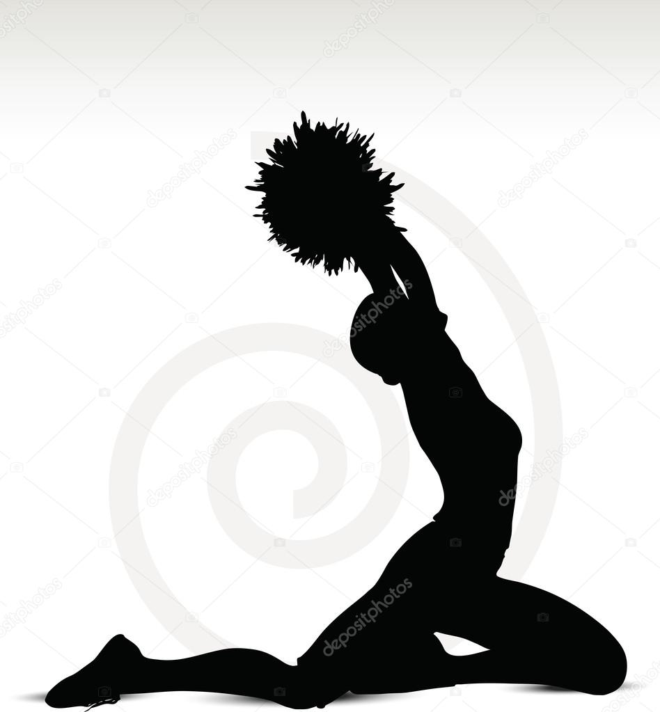 funky cheerleader silhouette