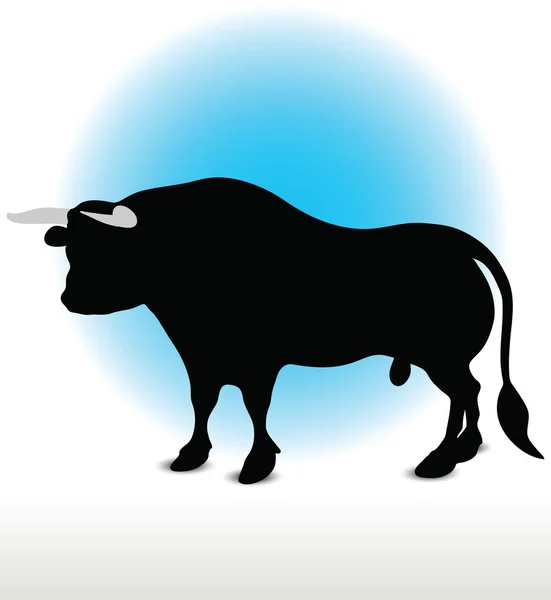 Stier silhouet — Stockvector