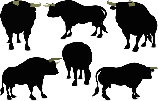 Bull Silhouette — Stock Vector