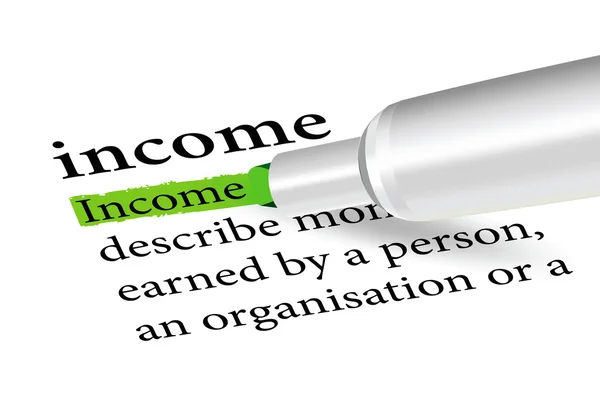 Dictionary term of income isolated on white background — Wektor stockowy