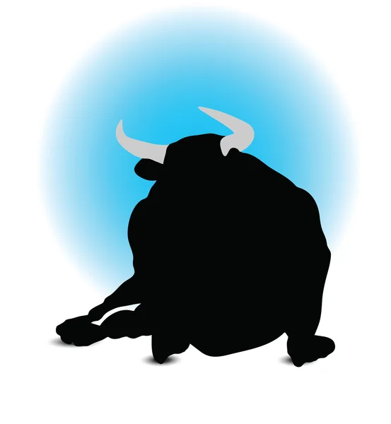 Stier silhouet — Stockvector