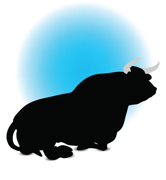 Stier silhouet — Stockvector