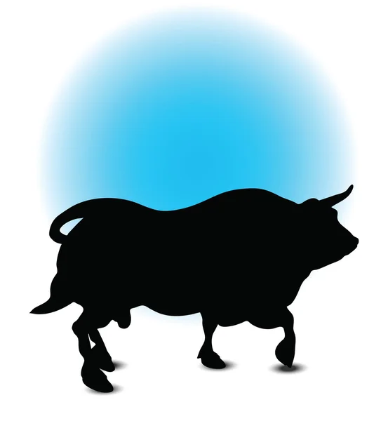 Stier silhouet — Stockvector