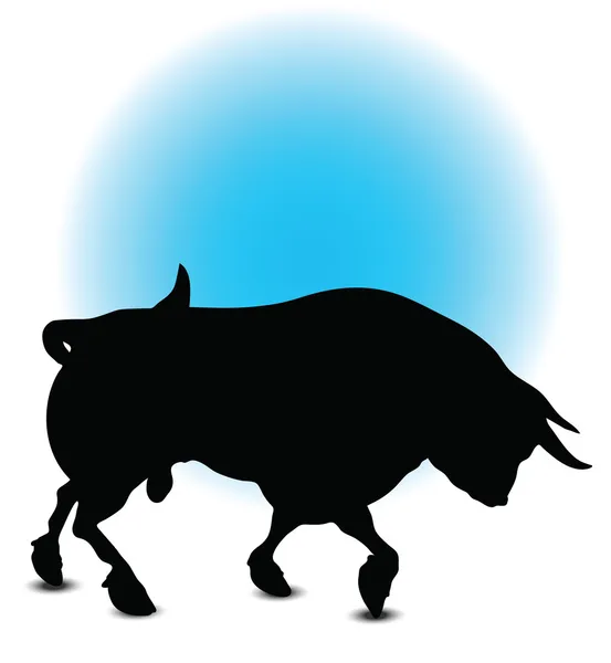 Stier silhouet — Stockvector