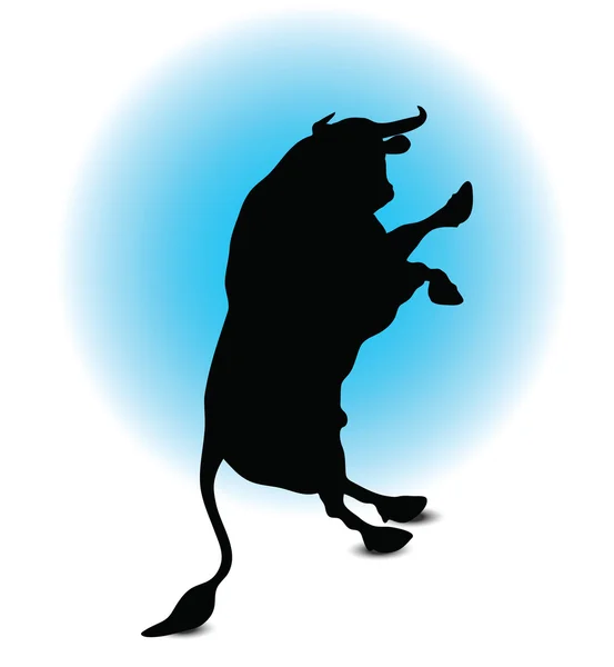 Silhouette taureau — Image vectorielle