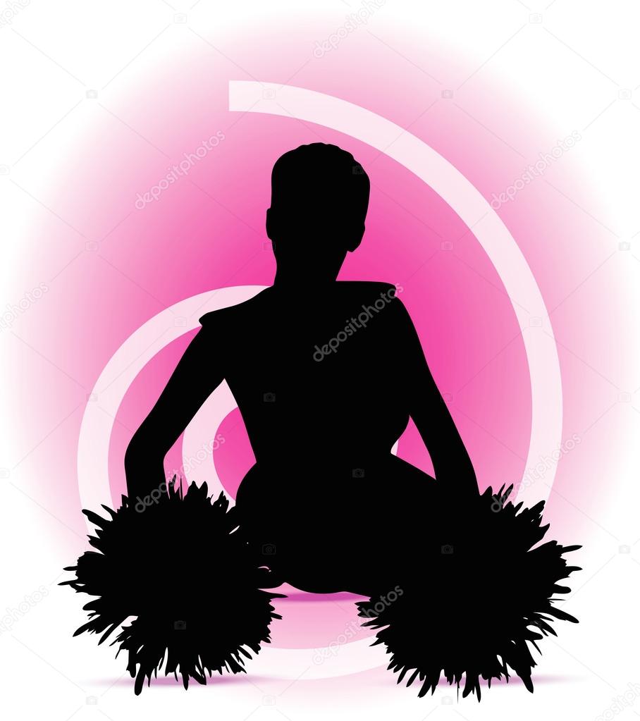 funky cheerleader silhouette