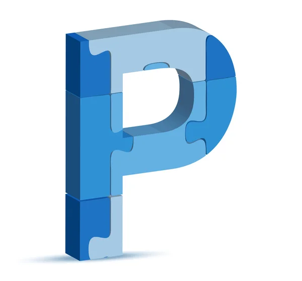 Parkering-ikonen i pussel — Stock vektor