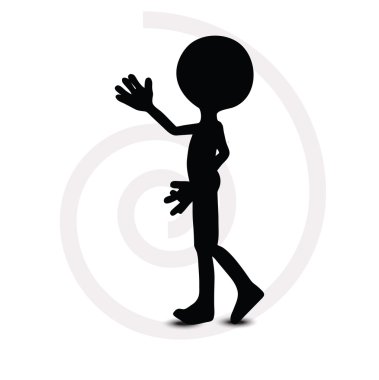 3d man in walking pose vector 3d man in walking pose vector