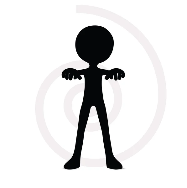 3d man holding an object for giving message — Stock Vector