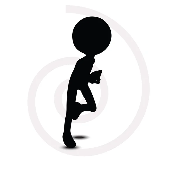 3d man in running pose — Stock Vector