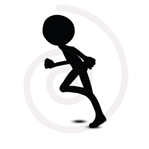 3D άνθρωπος στο τρέξιμο πόζα — Διανυσματικό Αρχείο