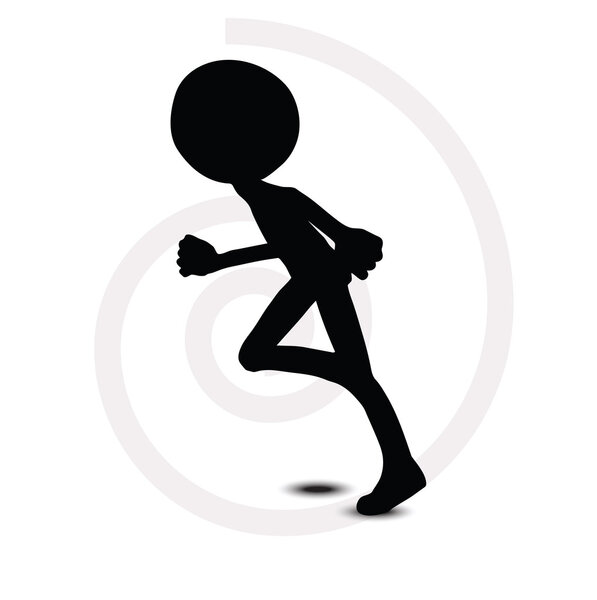 3d man in running pose