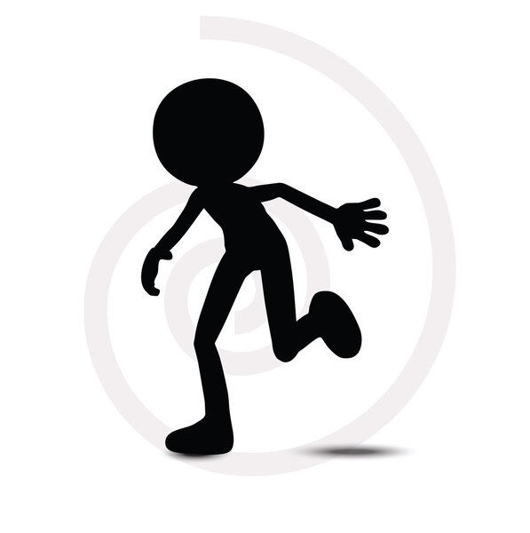 3d man in running pose