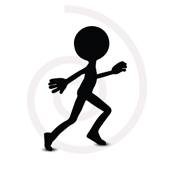 3d 男人在跑步姿势 — 图库矢量图片