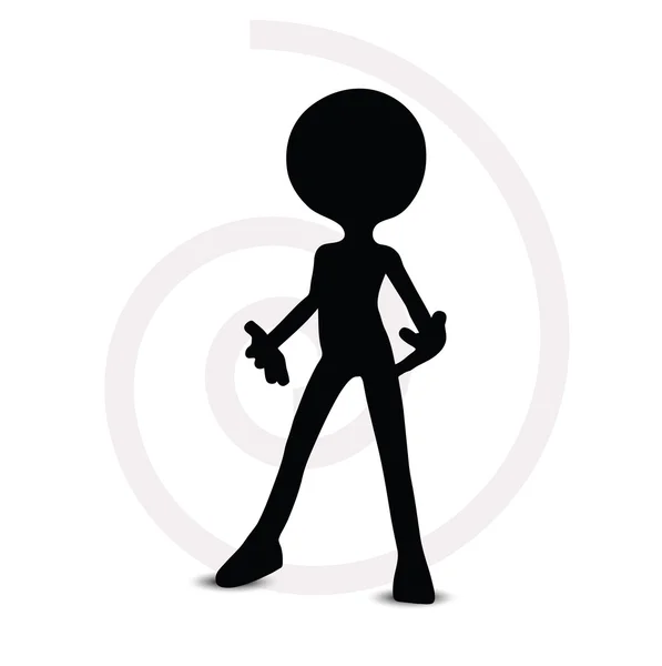 3d man in standing pose — Stock Vector