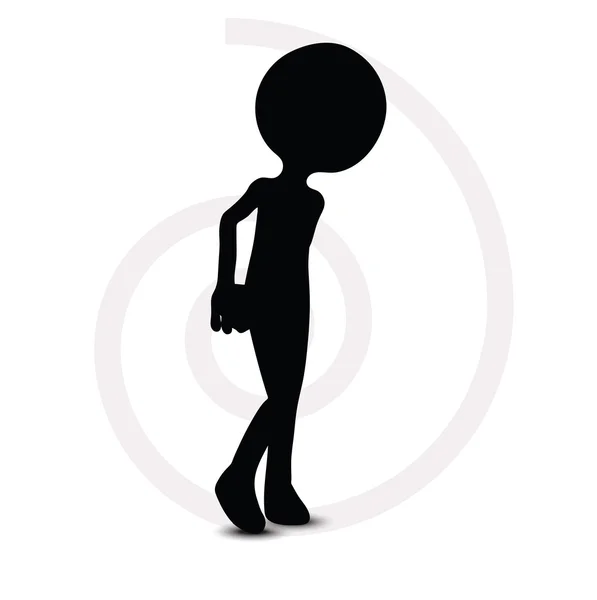 3d man in thinking pose — Stock Vector