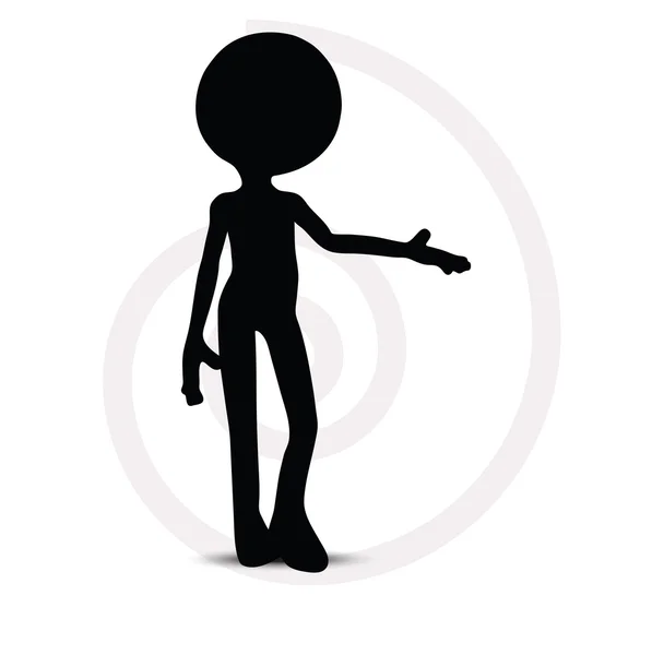 3d man in, Here you are! pose — Stock Vector