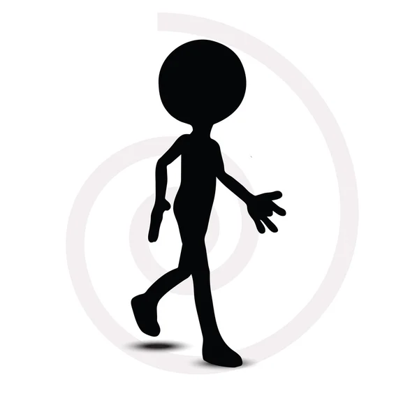 3d man in walking pose — Stock Vector