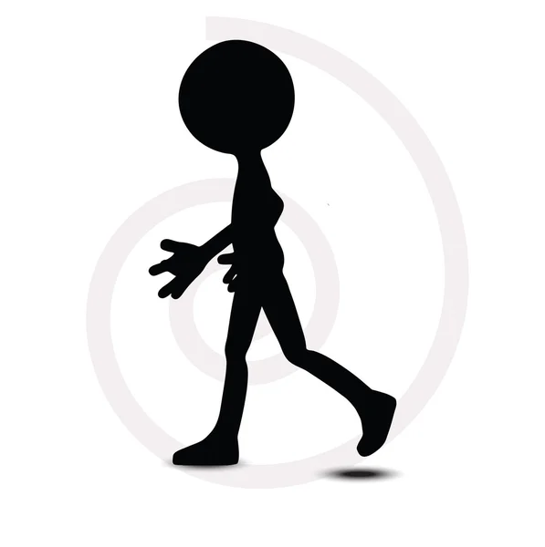 3d homme dans la pose de marche — Image vectorielle