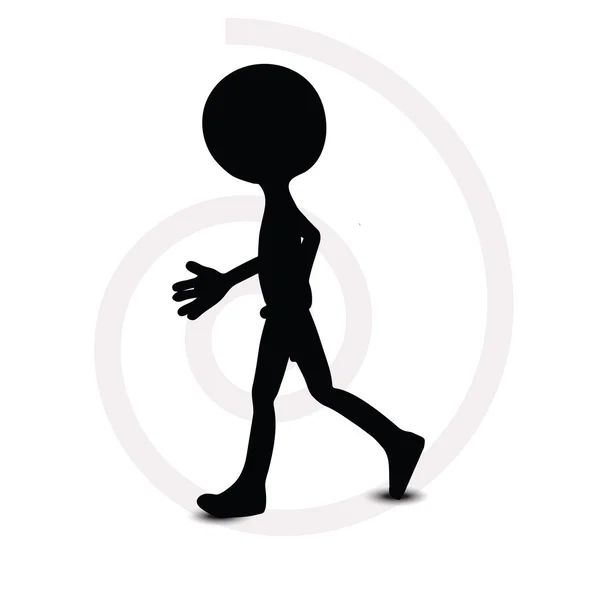 3d homme dans la pose de marche — Image vectorielle