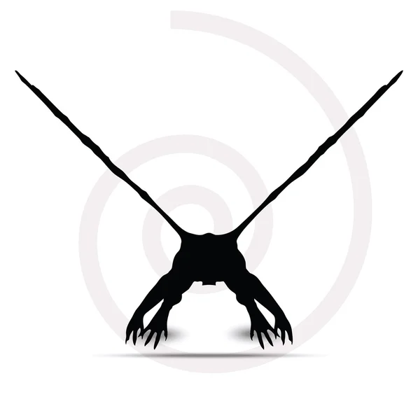 Dragon silhouet — Stockvector