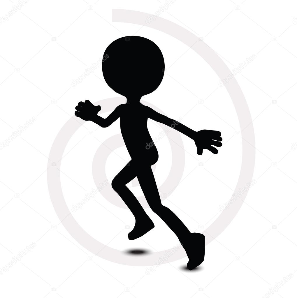 3d man in running pose