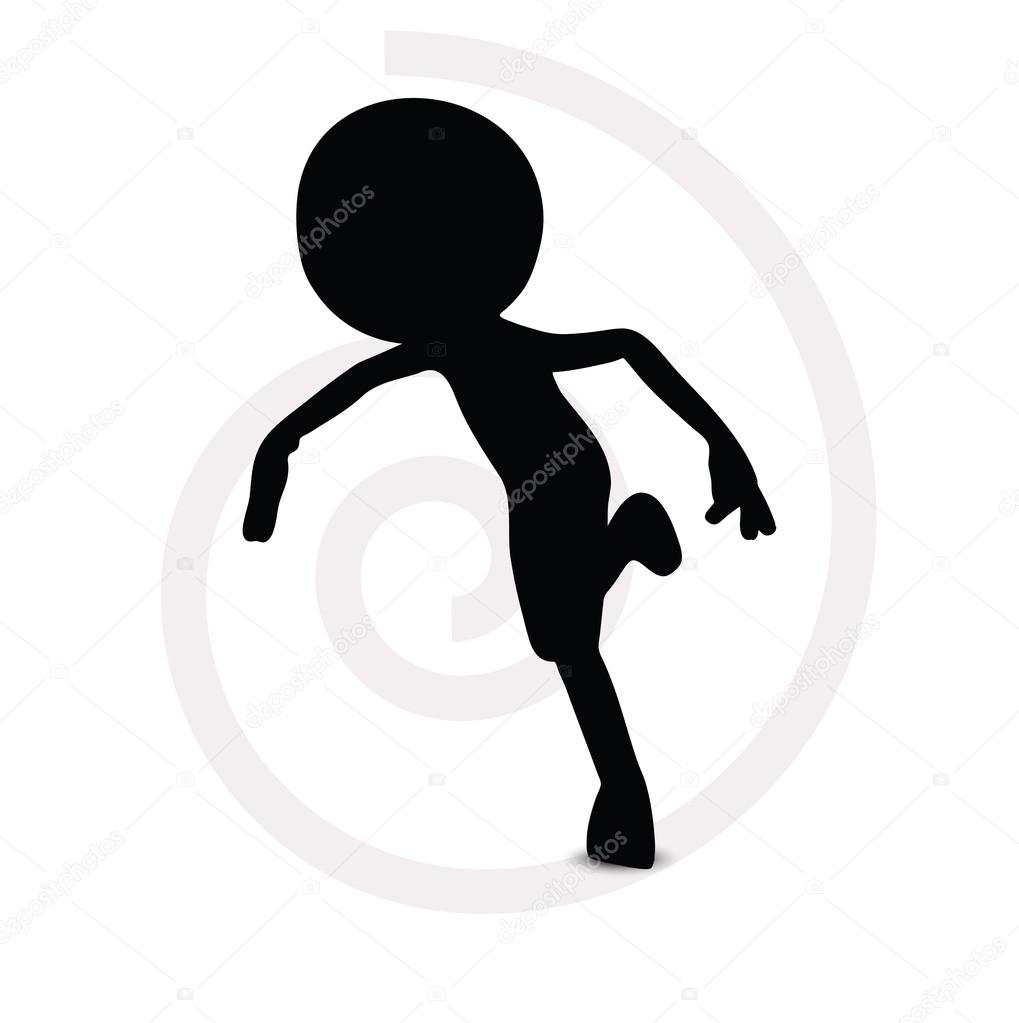 3d man in running pose