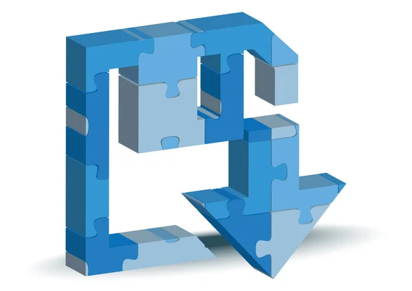 Download pictogram in puzzel — Stockvector