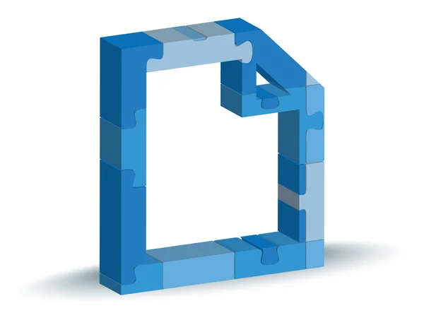 Dateisymbol im Puzzle — Stockvektor
