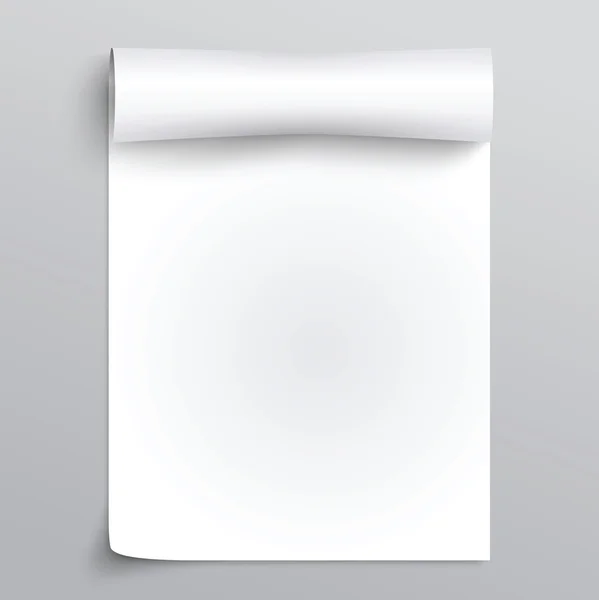 Weißes Blatt Papier — Stockvektor