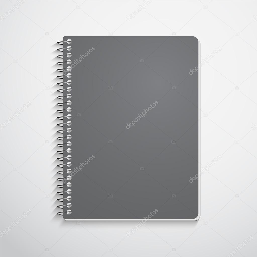 Blank Spiral Notebook Isolated On White Stock Photo - Download