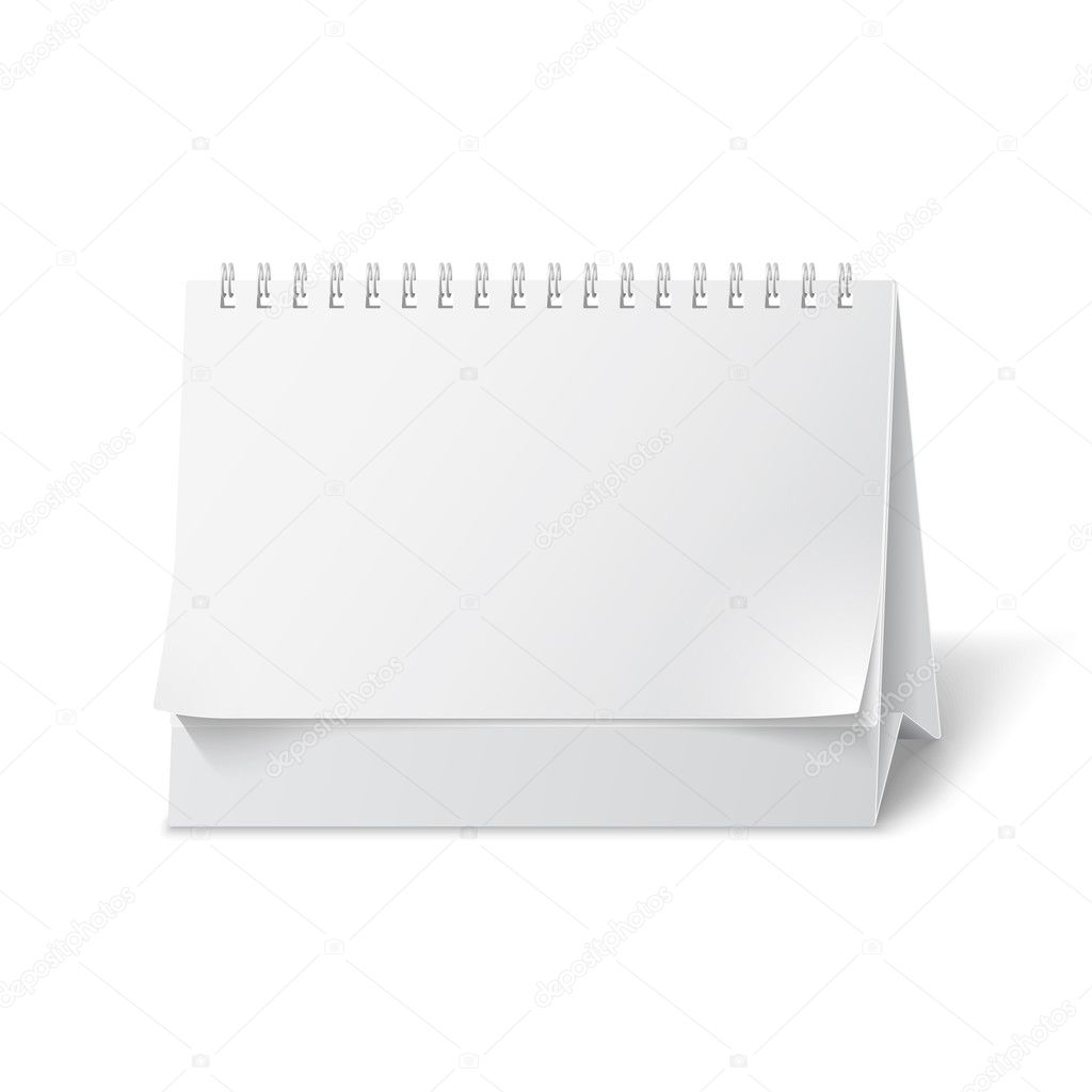 Blank paper desk calendar