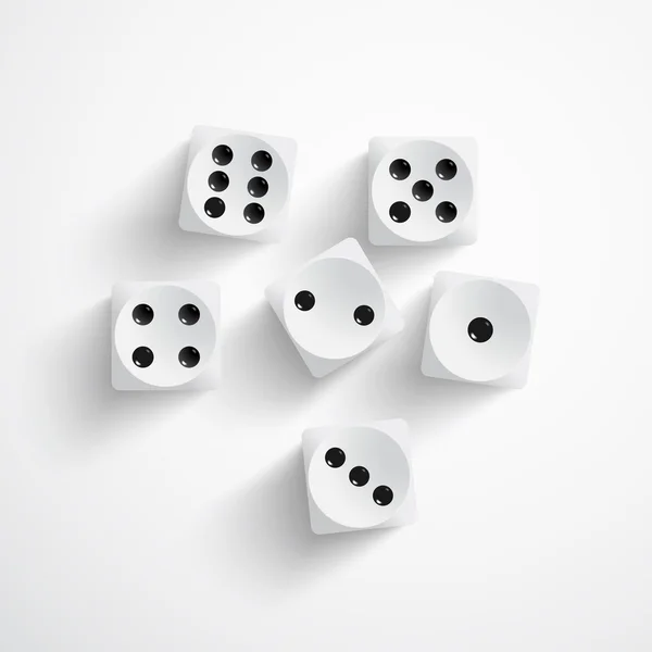 Dice on white background — Stock Vector