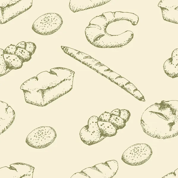 Modèle sans couture boulangerie — Image vectorielle