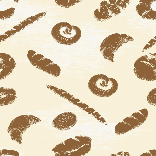 Bakery seamless pattern — Stock Vector