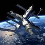 Space Station Orbiting Earth Space Station Orbiting Earth