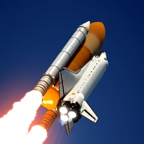 Lanzamiento del transbordador espacial . Imagen de archivo