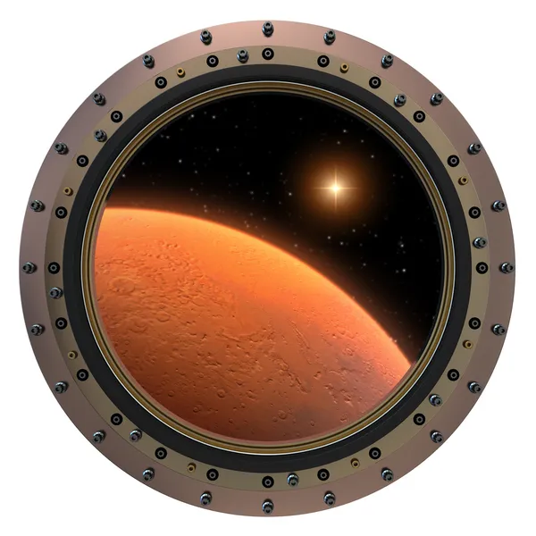 Mars Spacecraft Porthole. — ストック写真